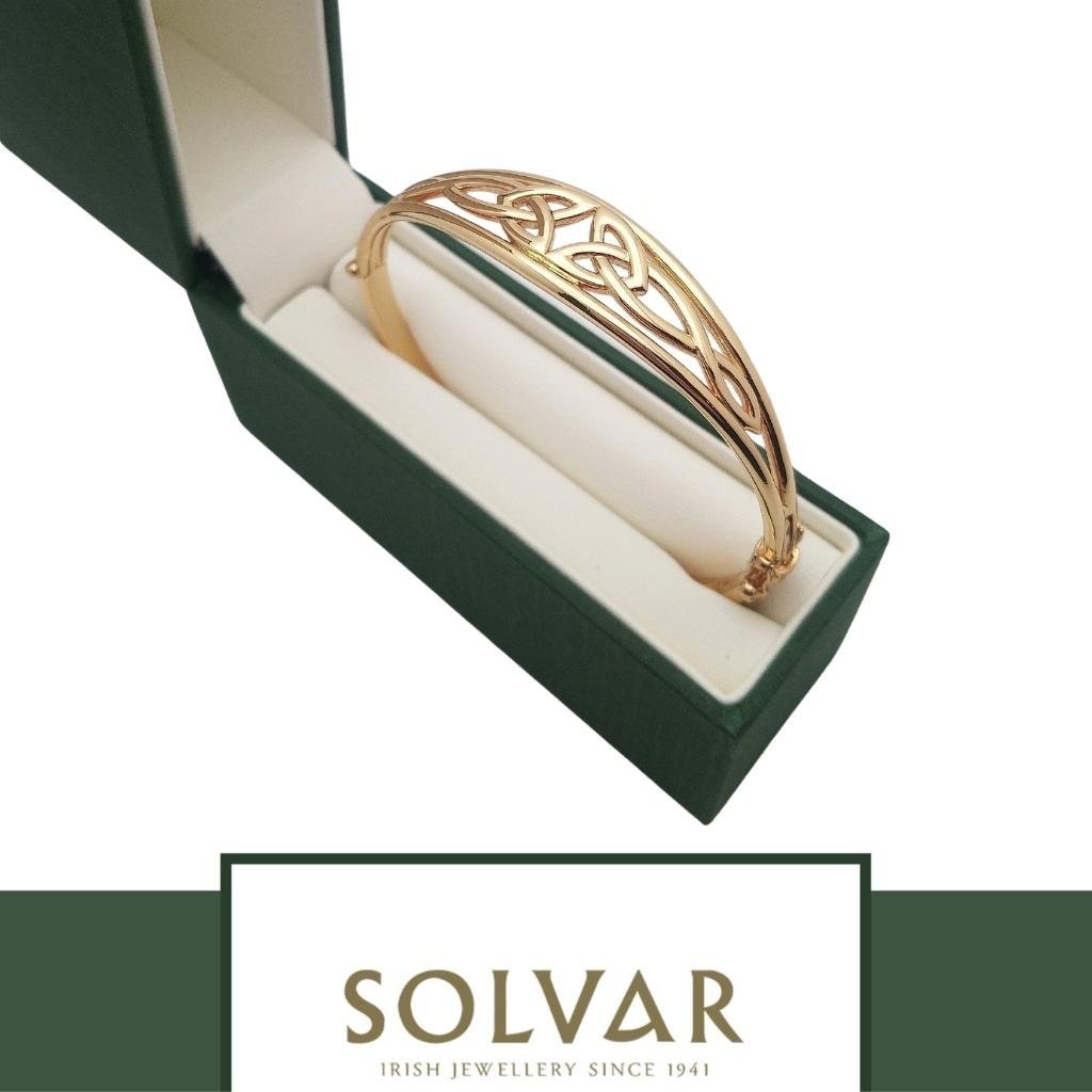 Gold Plated Celtic Knot Bangle