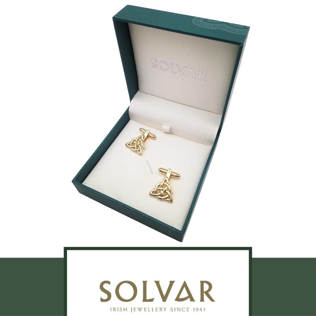 Gold Plated Men's Irish Celtic Knot Cufflinks