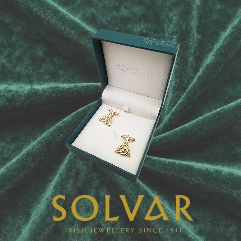 Gold Plated Men's Irish Celtic Knot Cufflinks