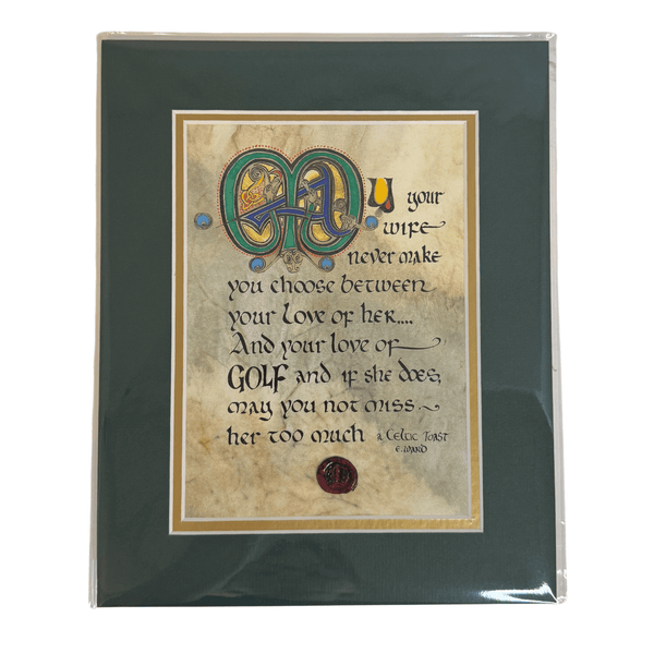 Golf Blessing 8x10 Matted Print - The Celtic Gift Store - Decor