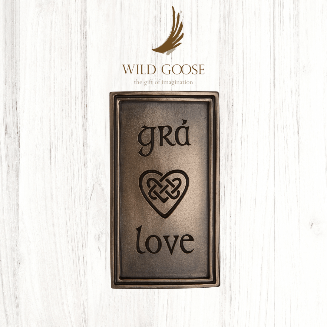 Grá Love Bronze Wall Plaque - The Celtic Gift Store - Decor