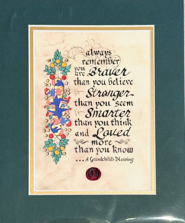 Grandchild's Blessing 8x10 Matted Print - The Celtic Gift Store - Decor