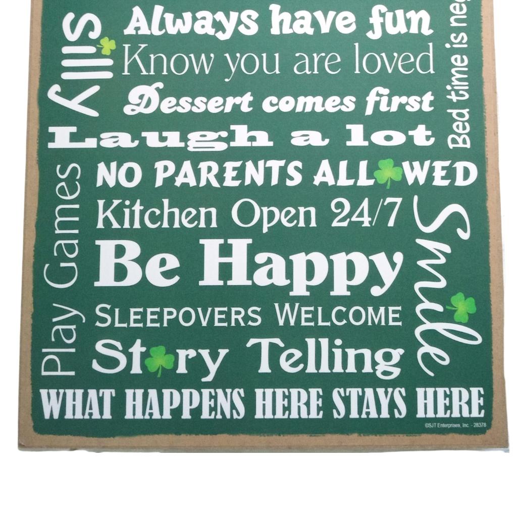 Grandparents' House Rules 10x16 Sign