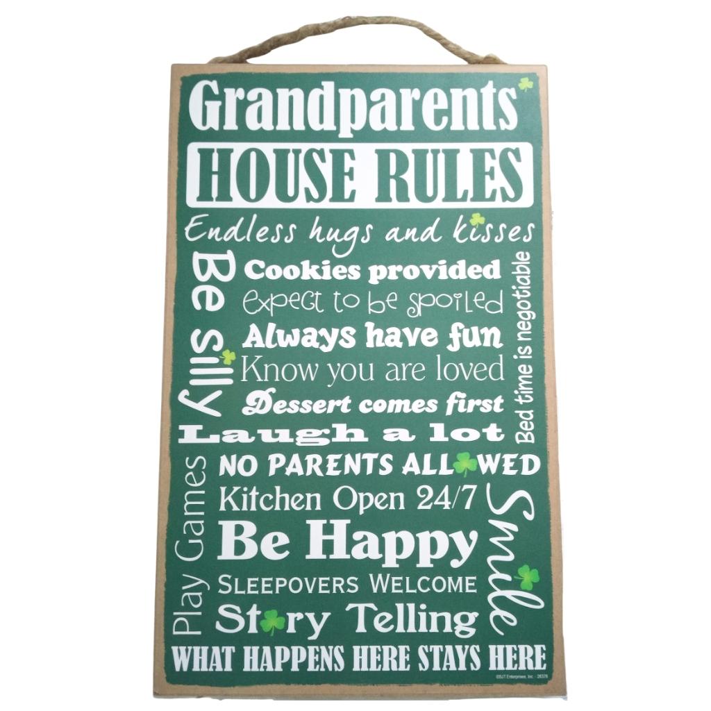 Grandparents' House Rules 10x16 Sign