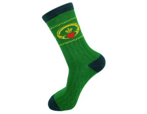Green Claddagh Ring Socks - The Celtic Gift Store - Clothing