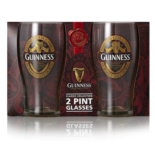 Guinness Classic Collection Pint Glass Set - The Celtic Gift Store - 