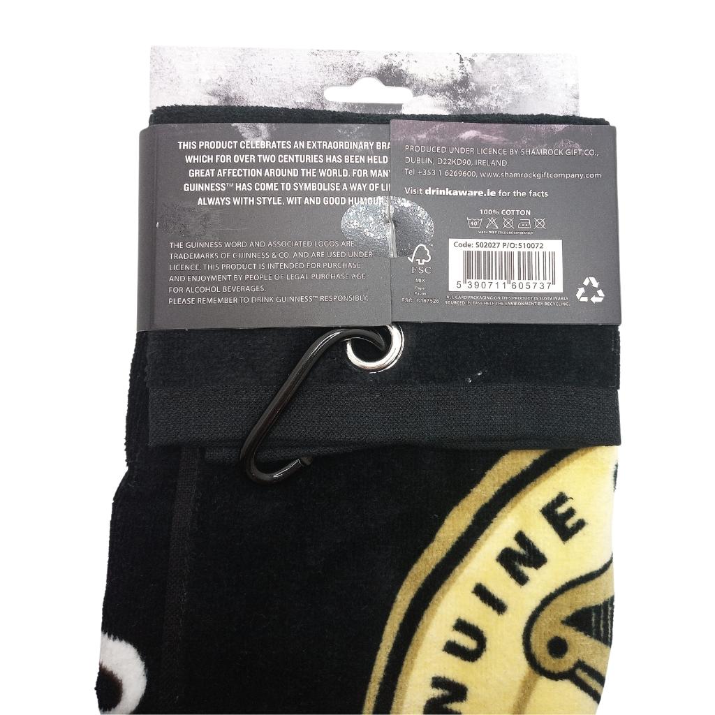 Guinness Label Golf Towel