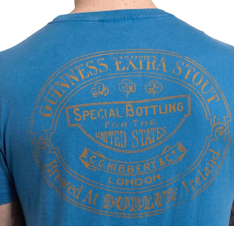 Guinness® Premium Trademark Label Blue T-Shirt - The Celtic Gift Store - Shirts & Tops