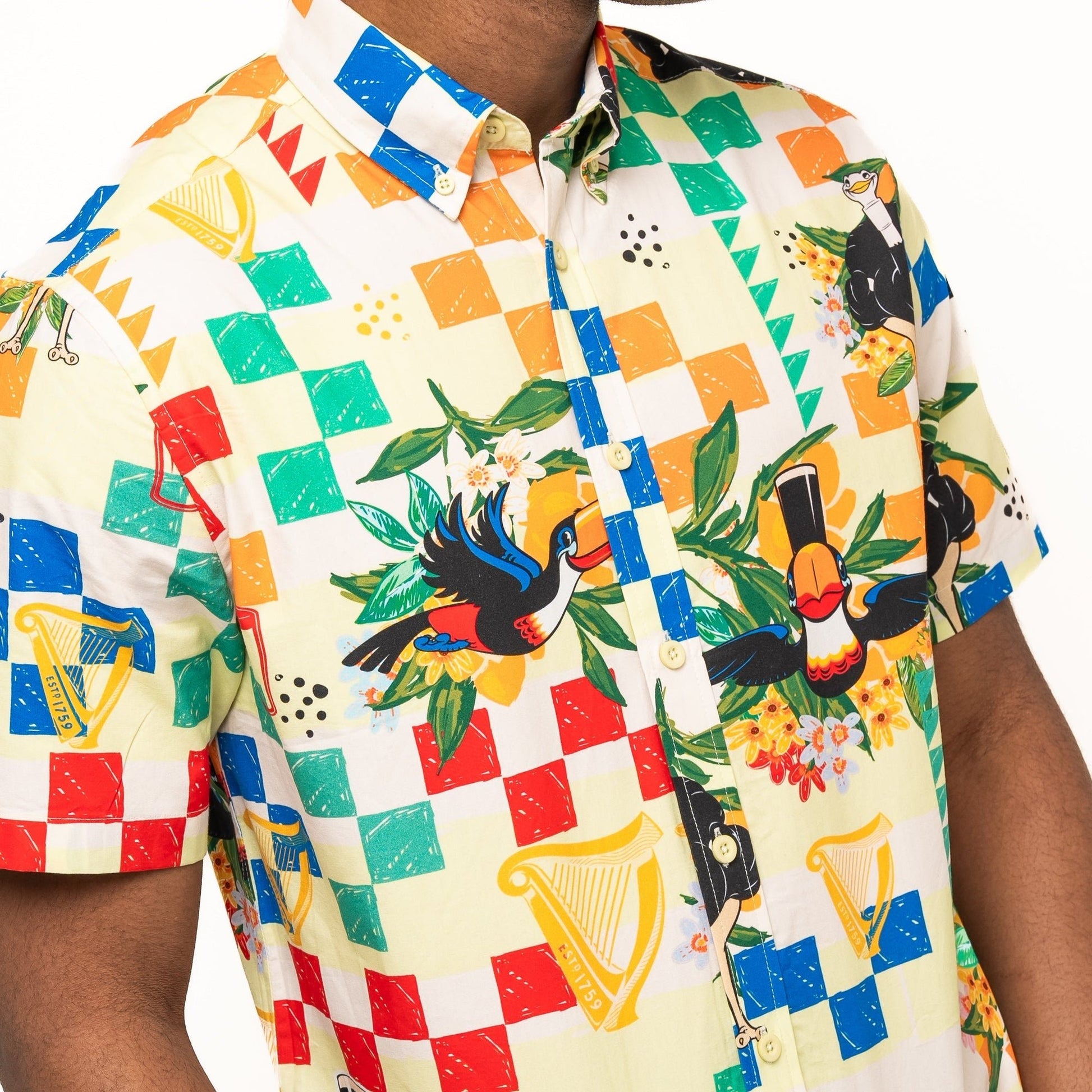 Guinness Toucan Hawaiian Beach Shirt - The Celtic Gift Store - Clothing