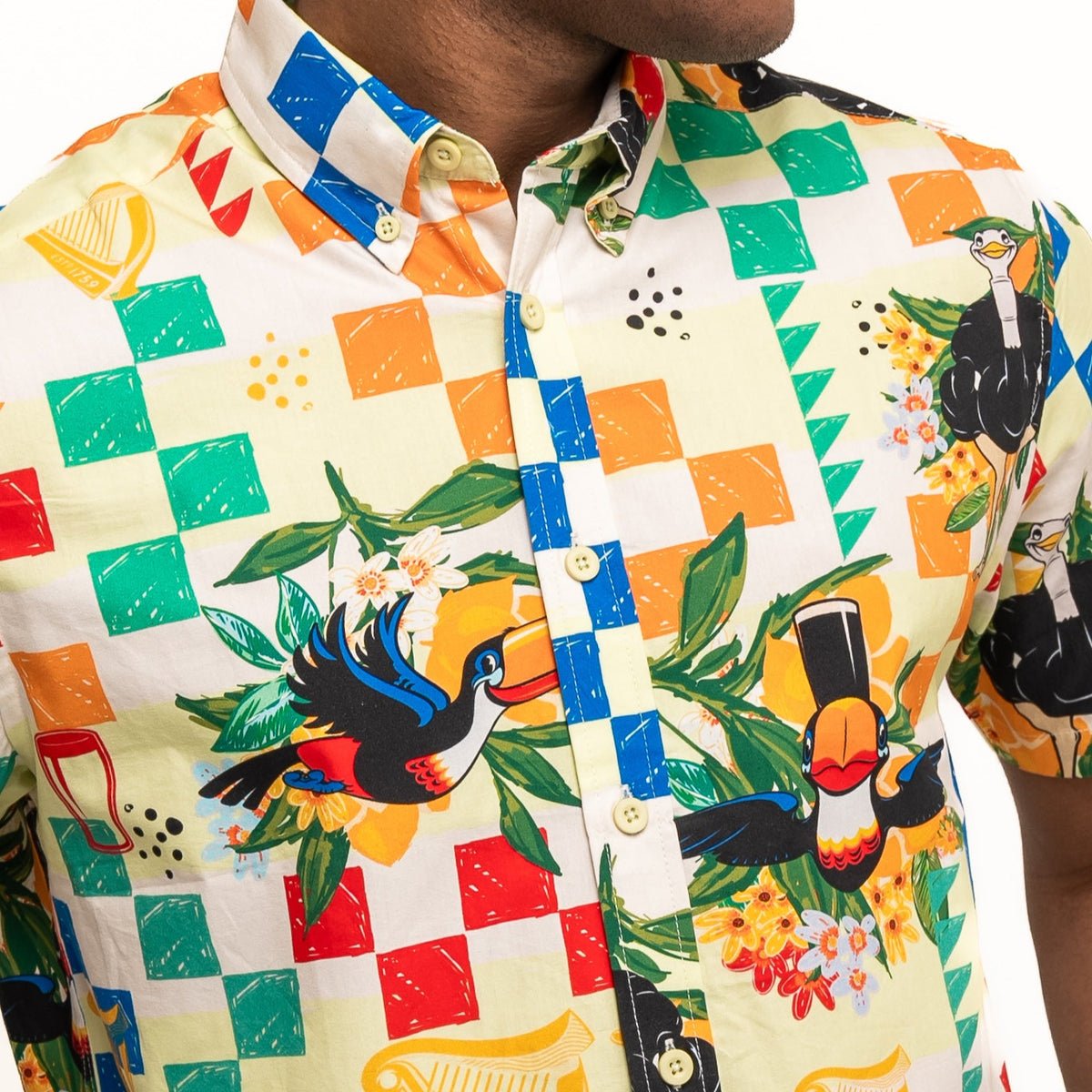 Guinness Toucan Hawaiian Beach Shirt - The Celtic Gift Store - Clothing
