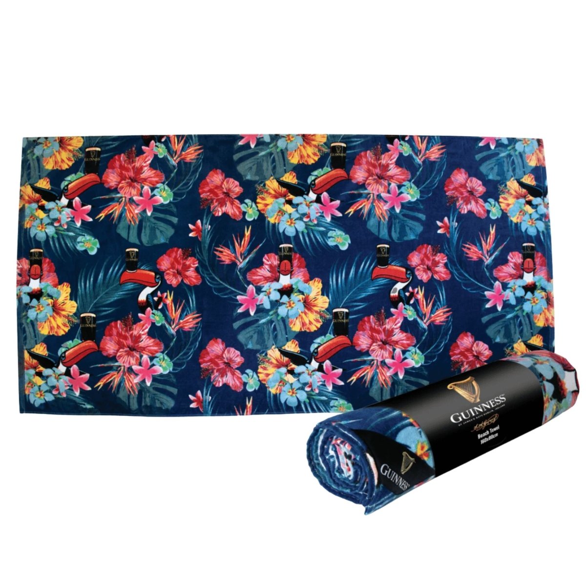 Guinness Toucan Hawaiian Beach Towel - The Celtic Gift Store - Home & Garden