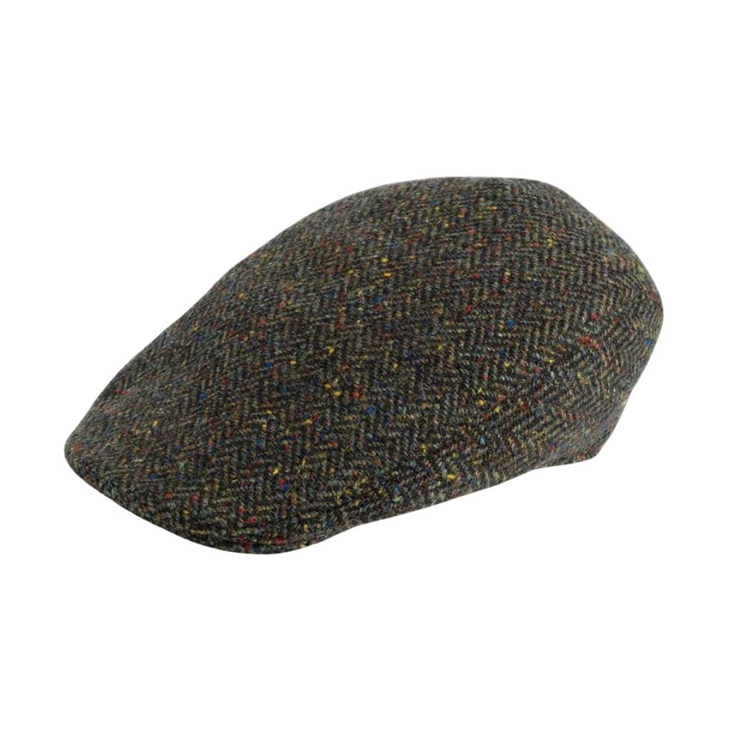 Hanna Hats Tweed Donegal Touring Cap- Brown and Khaki Herringbone by Hanna Hats - Hats