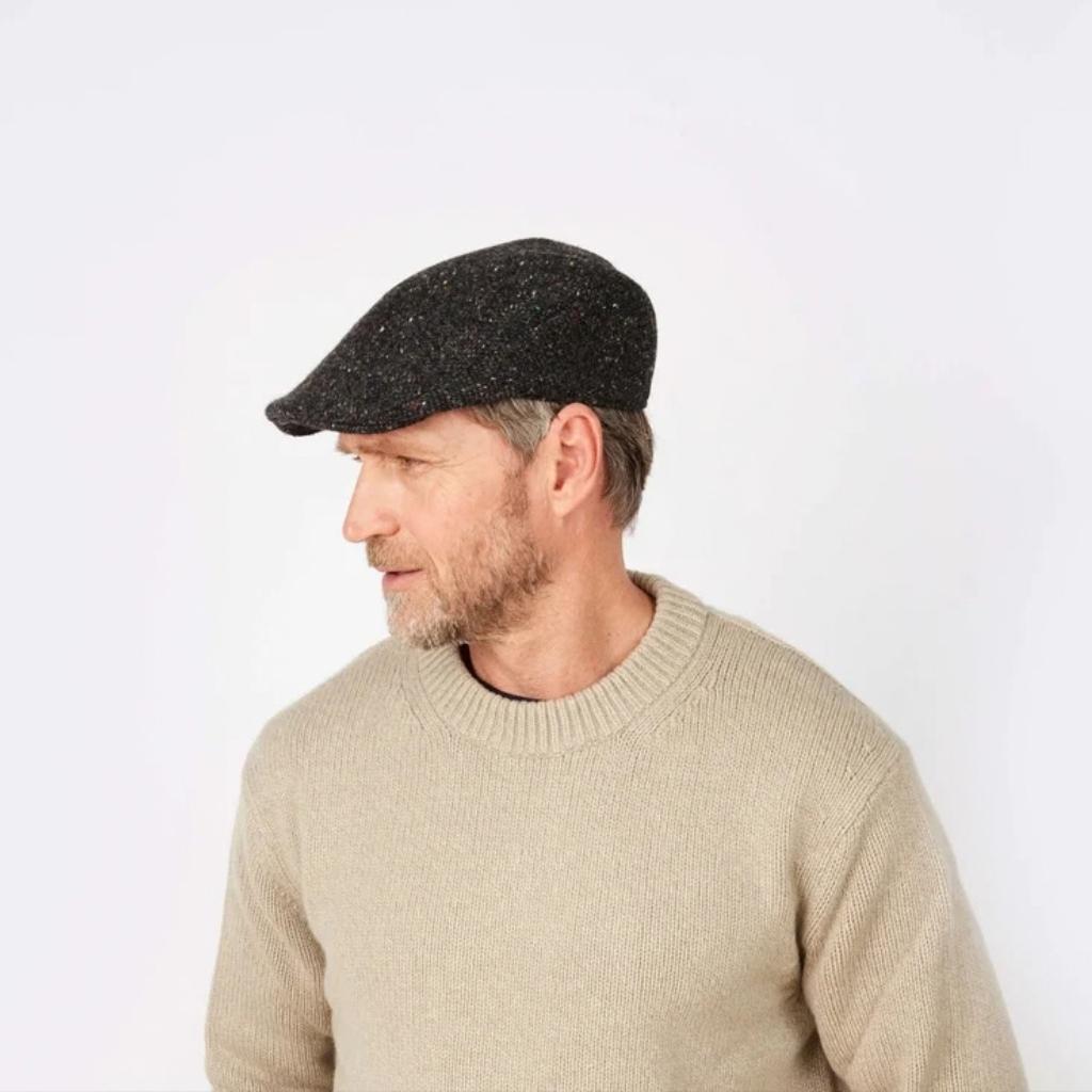 Hanna Hats Tweed Donegal Touring Cap- Green and Fawn by Hanna Hats - Hats