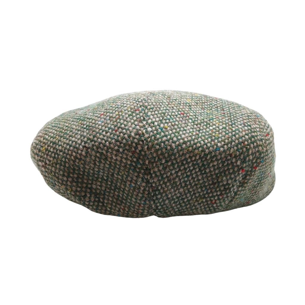 Hanna Hats Tweed Donegal Touring Cap- Green and Fawn by Hanna Hats - Hats
