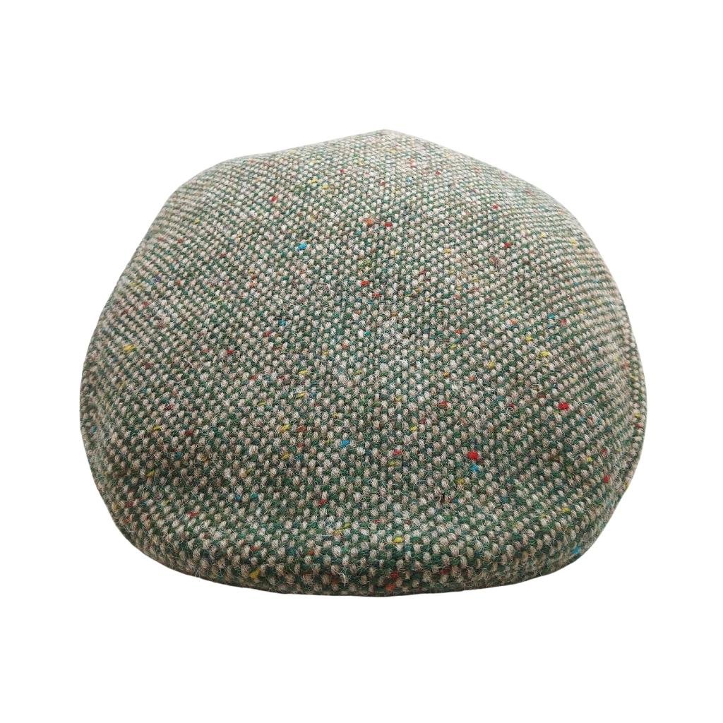 Hanna Hats Tweed Donegal Touring Cap- Green and Fawn by Hanna Hats - Hats