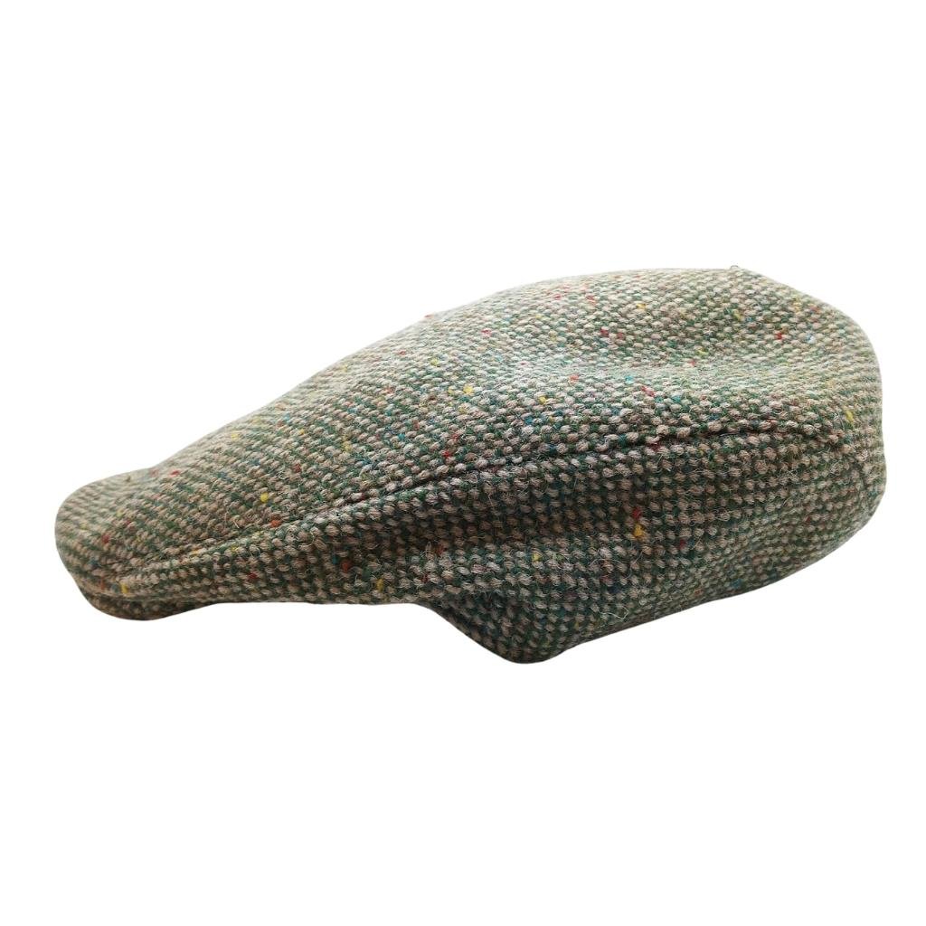 Hanna Hats Tweed Donegal Touring Cap- Green and Fawn by Hanna Hats - Hats