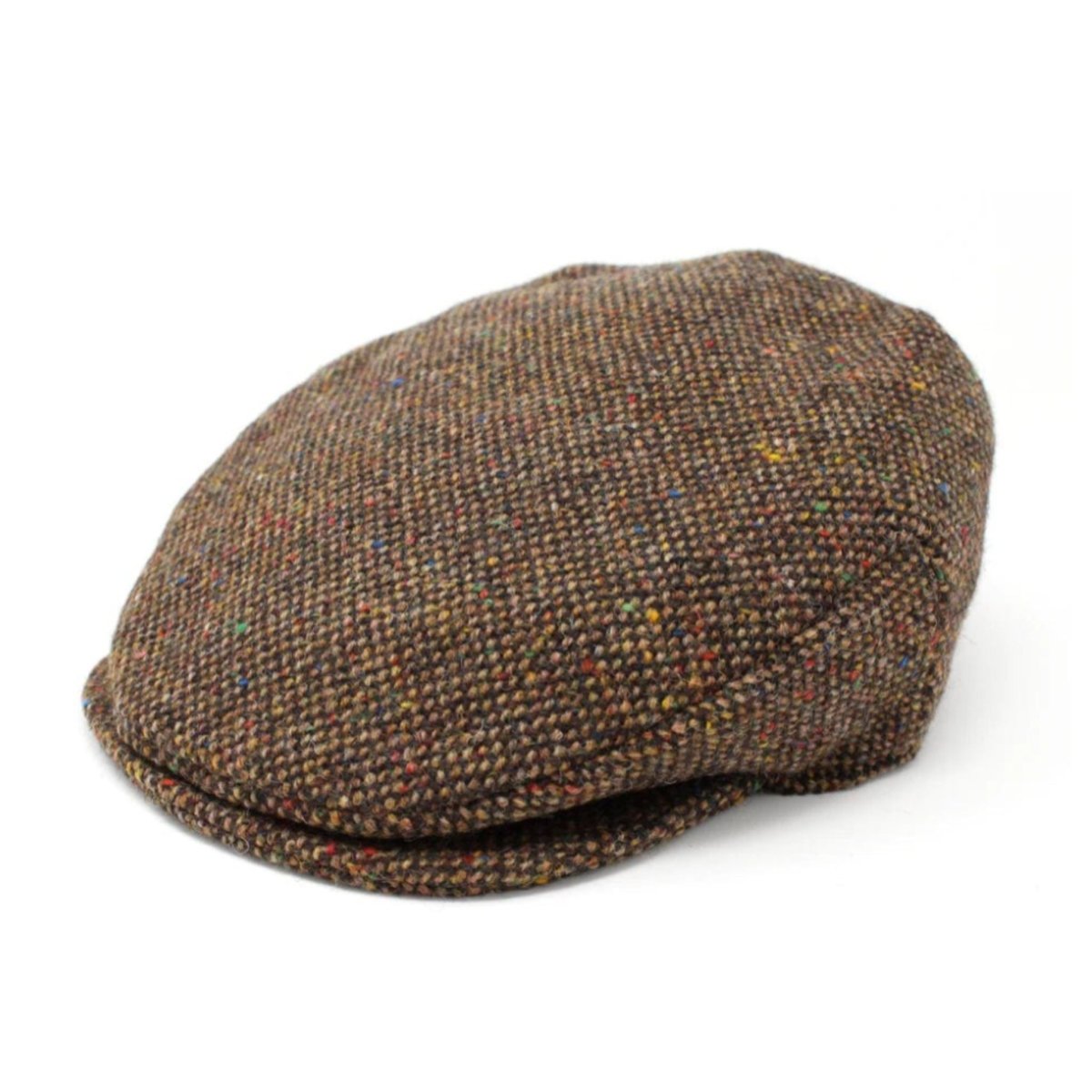 Hanna Hats Tweed Donegal Touring Cap- New Brown - The Celtic Gift Store - Hats