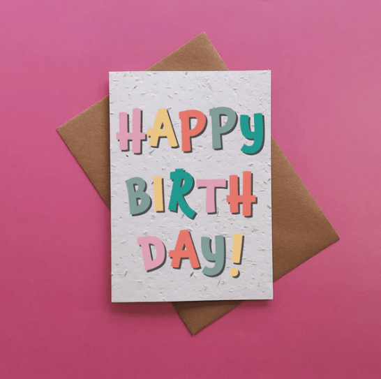 Happy Birthday - Plantable Seed Card - The Celtic Gift Store - Gift Option