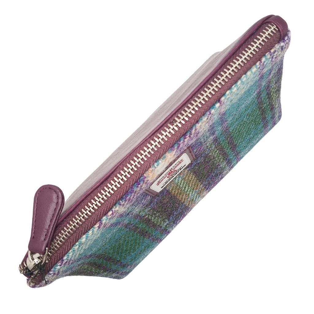Harris Tweed Cosmetic Bag- Green and Purple Plaid