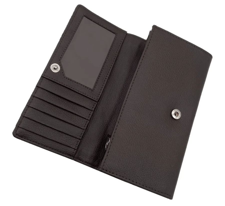 Harris Tweed Envelope Wallet - Blue and Brown Plaid - The Celtic Gift Store - Apparel & Accessories