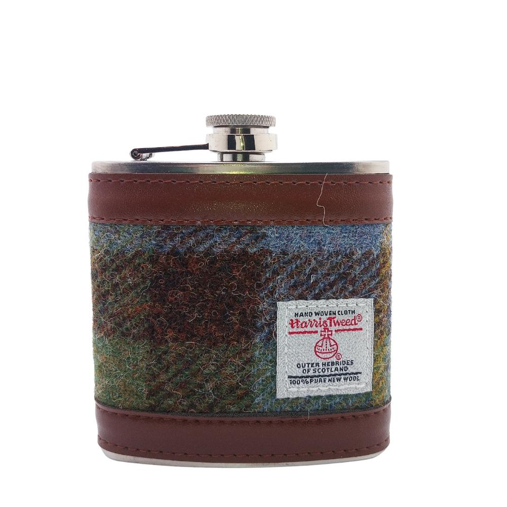 Harris Tweed Hip Flask- Macleod Tartan