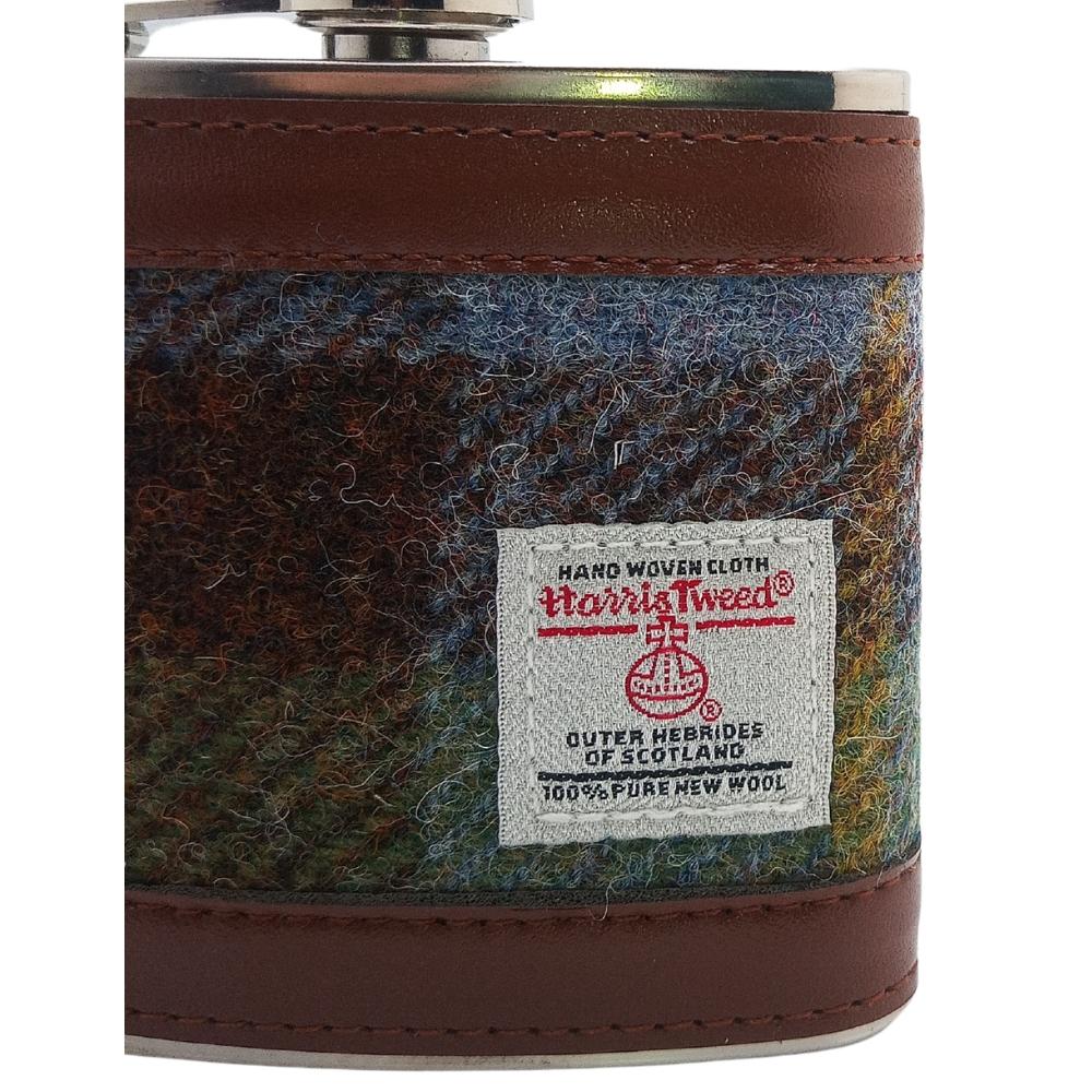 Harris Tweed Hip Flask- Macleod Tartan