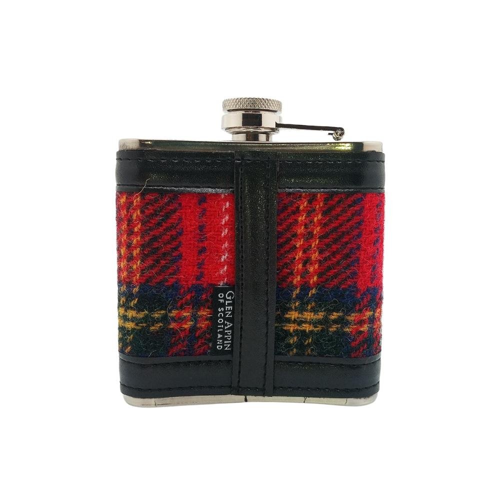 Harris Tweed Hip Flask- Royal Stewart Tartan