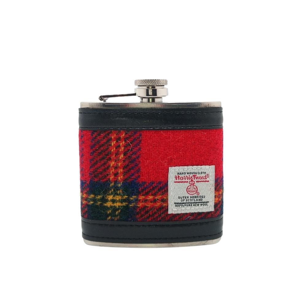 Harris Tweed Hip Flask- Royal Stewart Tartan