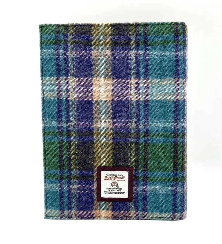 Harris Tweed Notebook - Green and Purple Plaid - The Celtic Gift Store - Apparel & Accessories