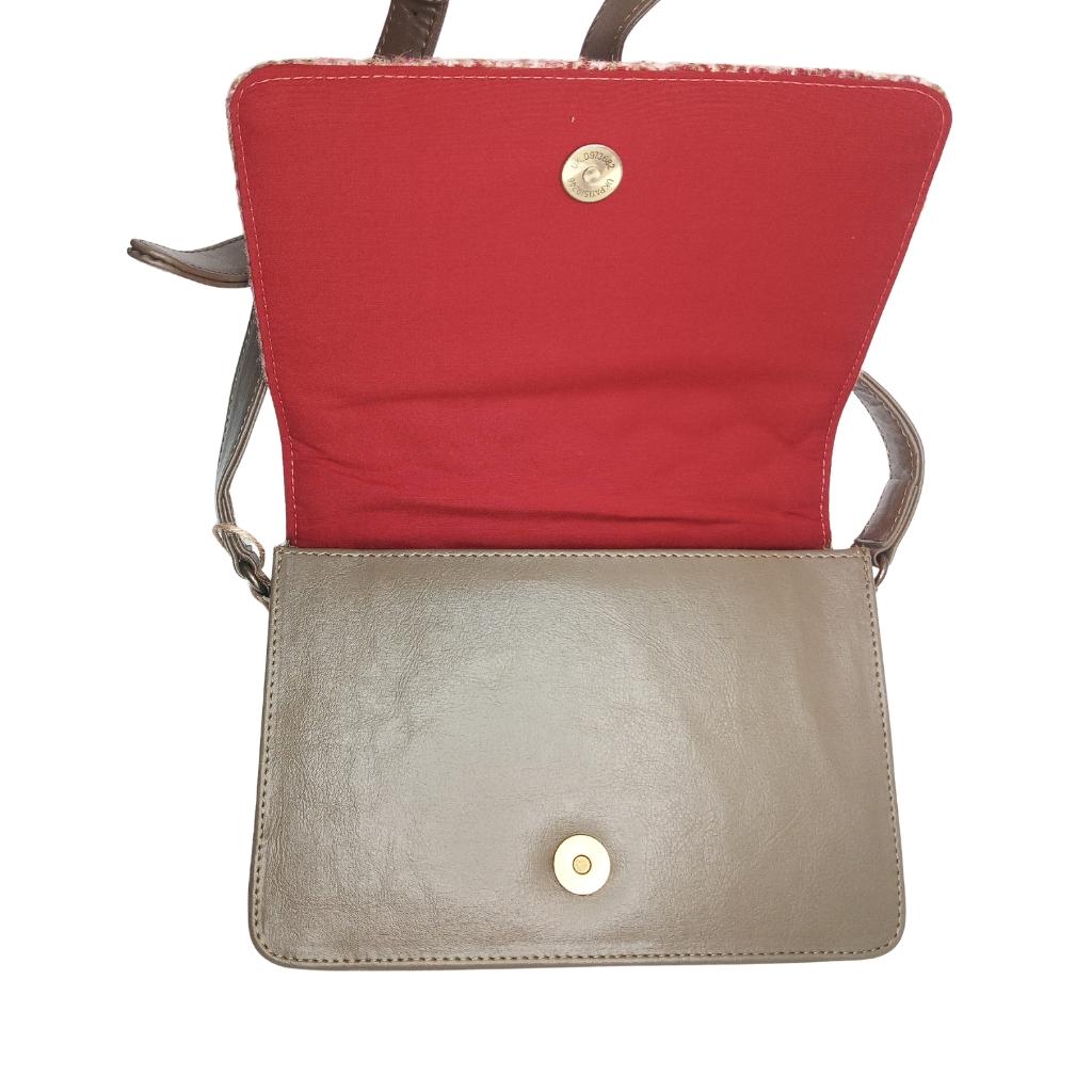 Harris Tweed Quilted Shoulder Bag- Maple Check