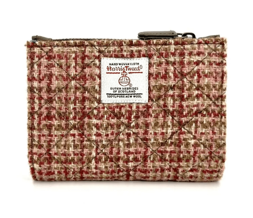 Harris Tweed Quilted Slim Wallet - Maple Check - The Celtic Gift Store - Apparel & Accessories