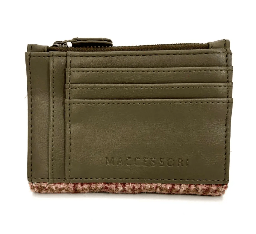 Harris Tweed Quilted Slim Wallet - Maple Check - The Celtic Gift Store - Apparel & Accessories