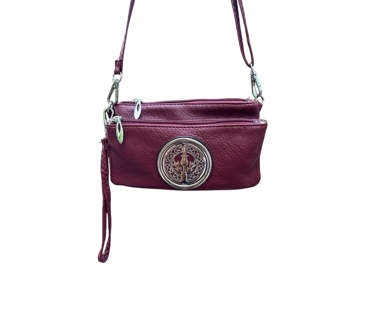 Heart Trinity Tri Zip Pocket Bag - Red