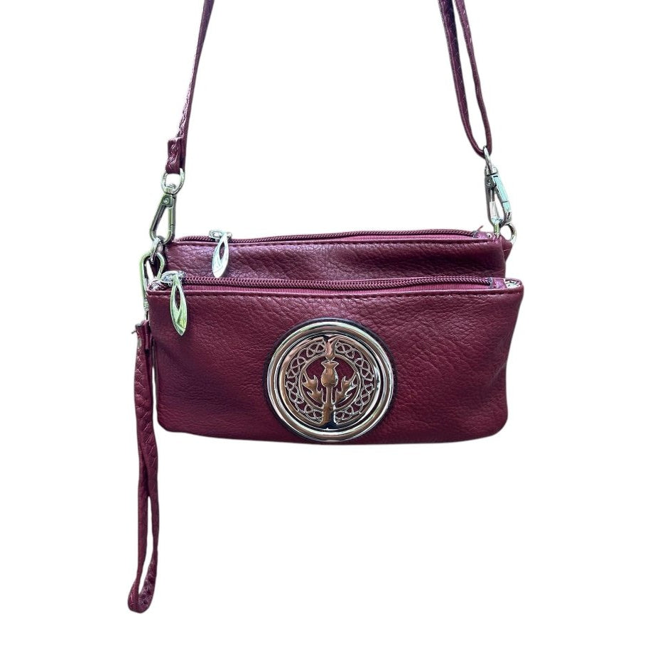 Heart Trinity Tri Zip Pocket Bag - Red