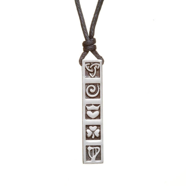 Heritage Collection Pewter Bar Mystery of Ireland Necklace