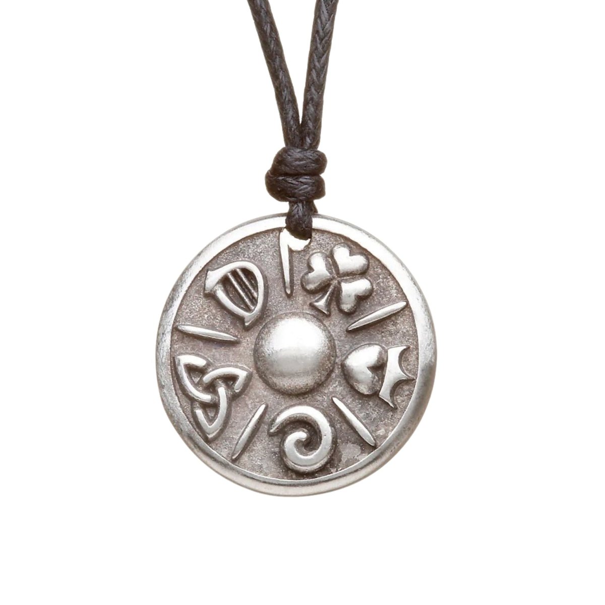 Heritage Collection Pewter Round Mystery of Ireland Necklace