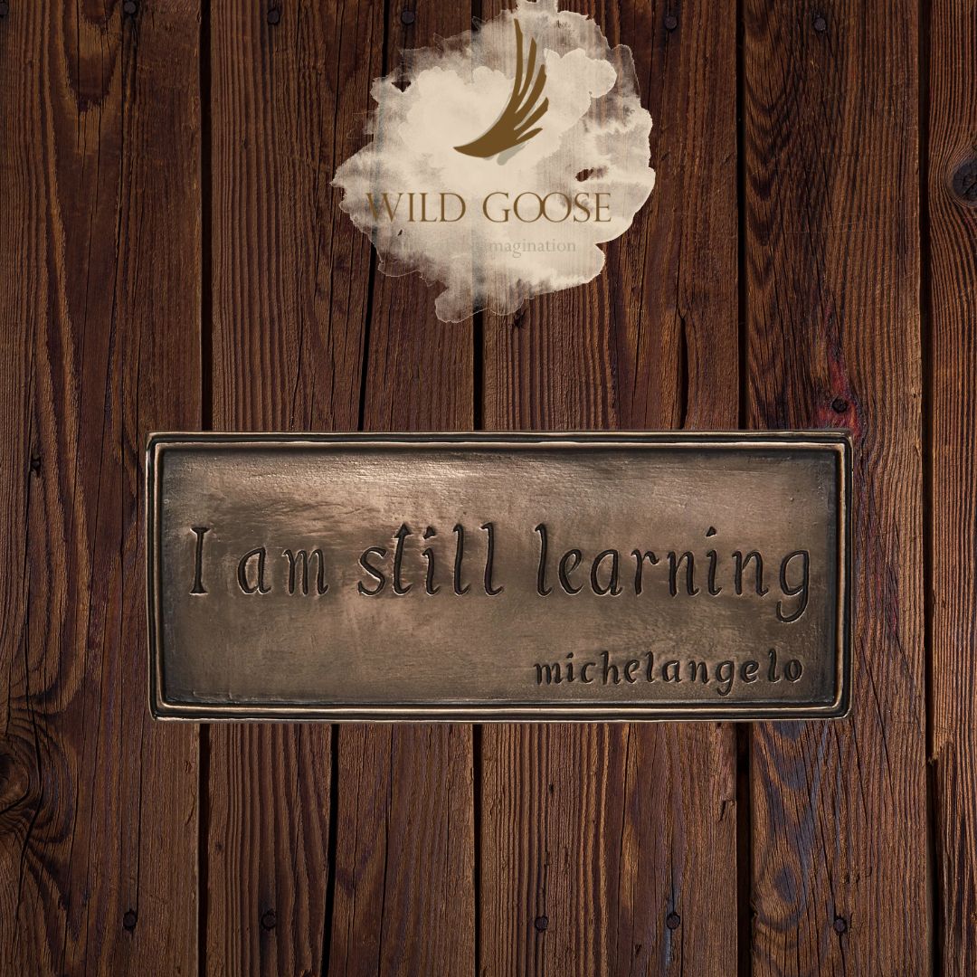 I Am Still Learning Bronze Wall Plaque