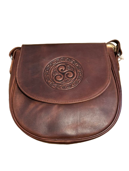 Lee River Large Celtic Leather Saddle Bag