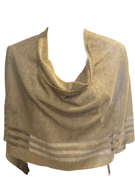 Irish Linen Poncho - Natural