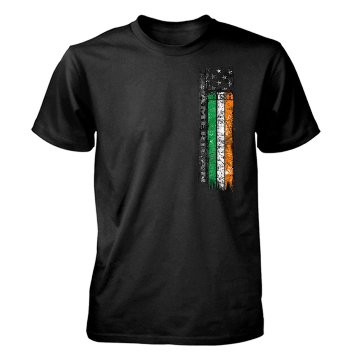 Ireland American Flag T-Shirt Black - The Celtic Gift Store - Mens