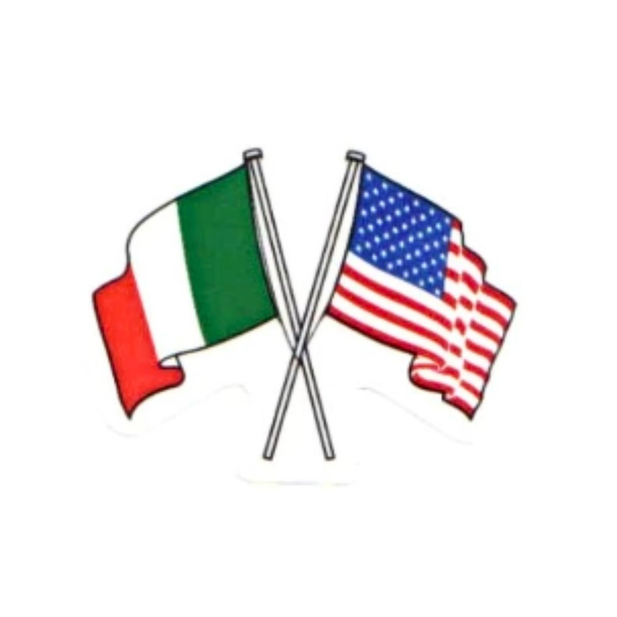 Ireland and USA Flags Sticker - The Celtic Gift Store - Gift