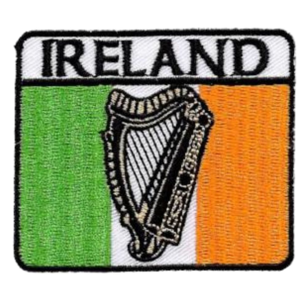 Ireland Harp Flag Patch - The Celtic Gift Store - Gift