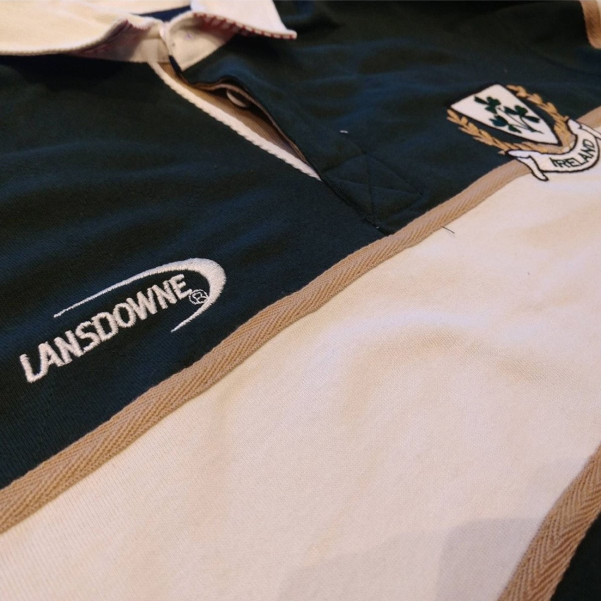 Ireland Three Shamrocks Long Sleeve Rugby Shirt