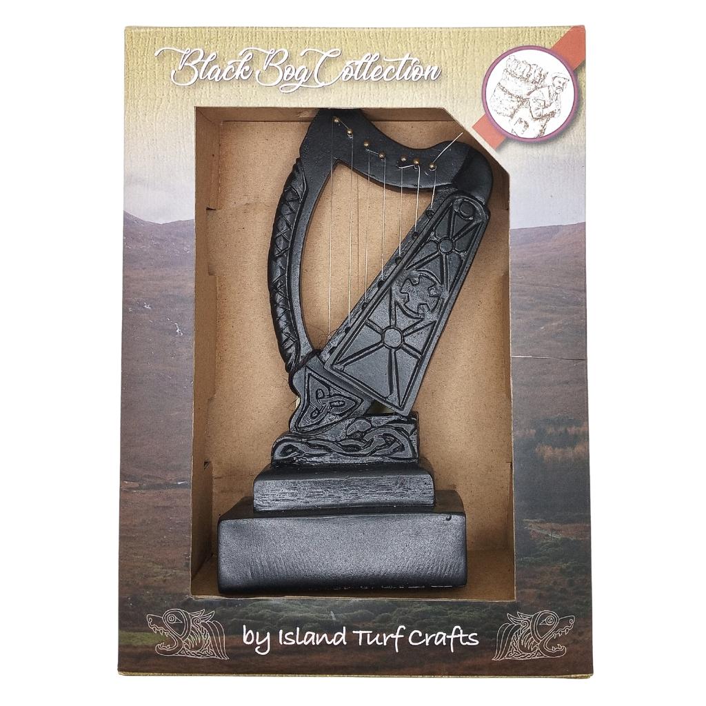 Irish Bardic Turf Harp 7.5" by Island Turf Crafts - Decor
