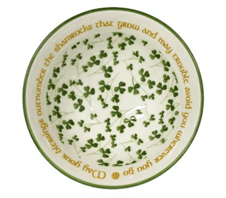 Irish Blessing Shamrock Bowl (11cm) - The Celtic Gift Store - Tableware