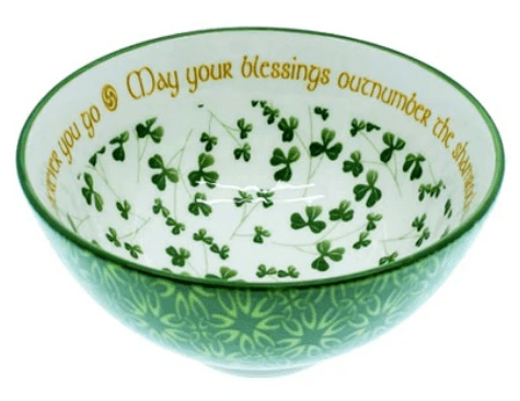 Irish Blessing Shamrock Bowl (11cm) - The Celtic Gift Store - Tableware