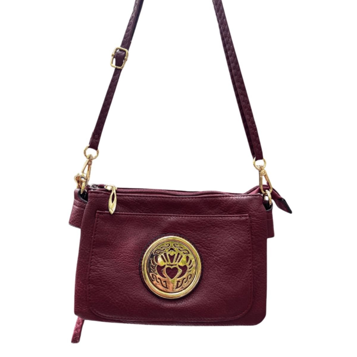 Irish Claddagh Slip Pocket Bag - Red