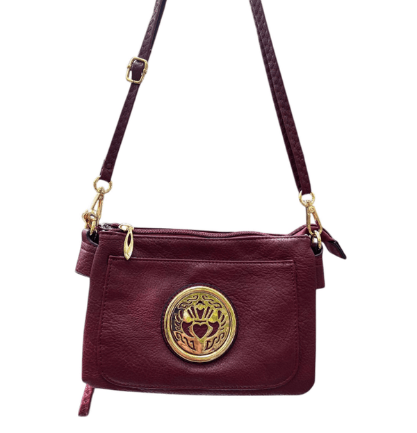 Irish Claddagh Slip Pocket Bag - Red - The Celtic Gift Store - Handbags