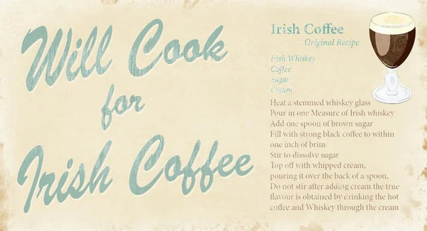 Irish Coffee Pin Up Sign - The Celtic Gift Store - Gift