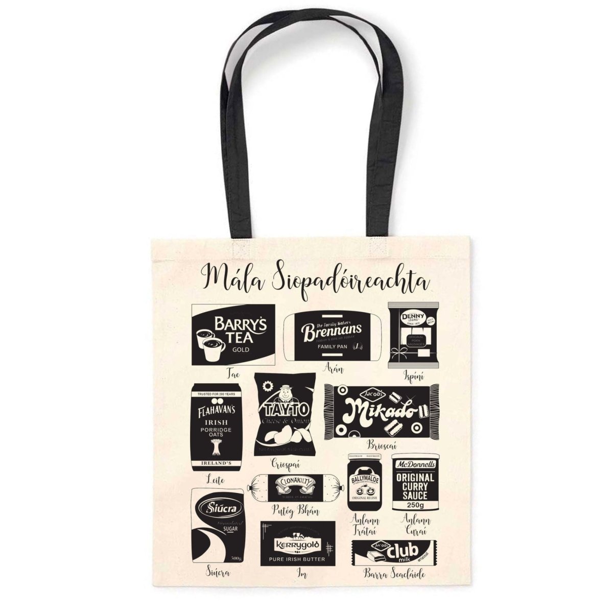 Irish Groceries Tote Bag- Mála Siopadóireachta